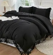 black bedsheet set