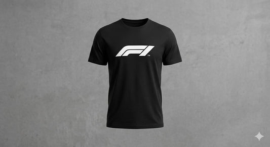 F1 printed Tee Black