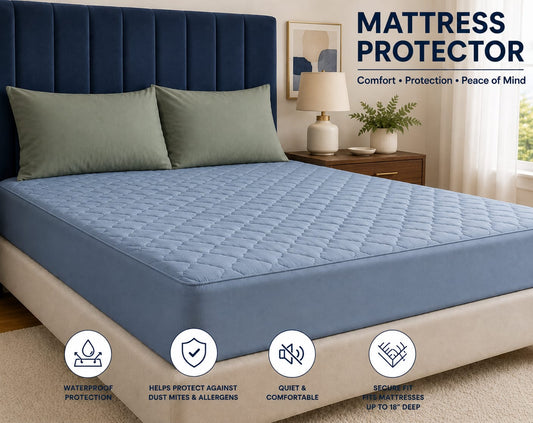 Mattress Protector Sky Blue