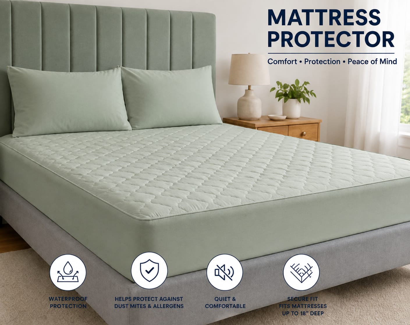 Mattress Protector Grey