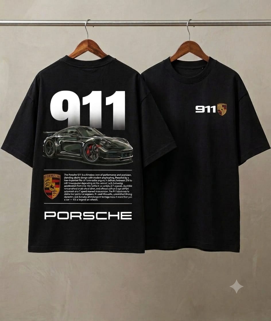Porsche 911 Graphic Tee Black