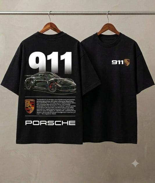 Porsche 911 Graphic Tee Black